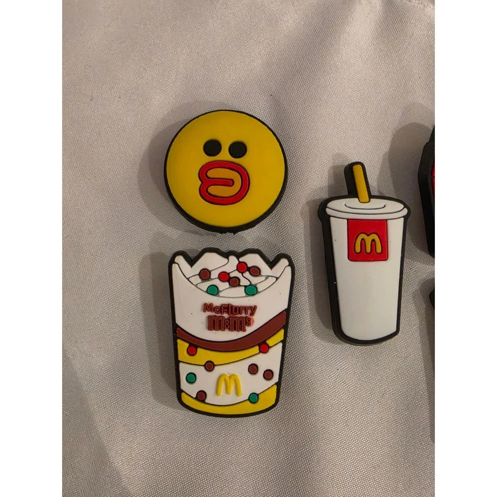 McDonalds Shoe Charms 5pc Set Happy Meal Fries McFlurry Soda PVC Clog Access